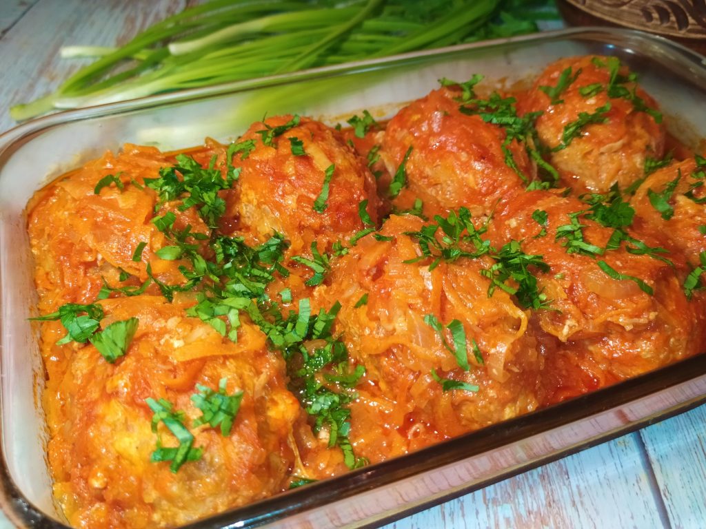 Ленивые голубцы с тыквой