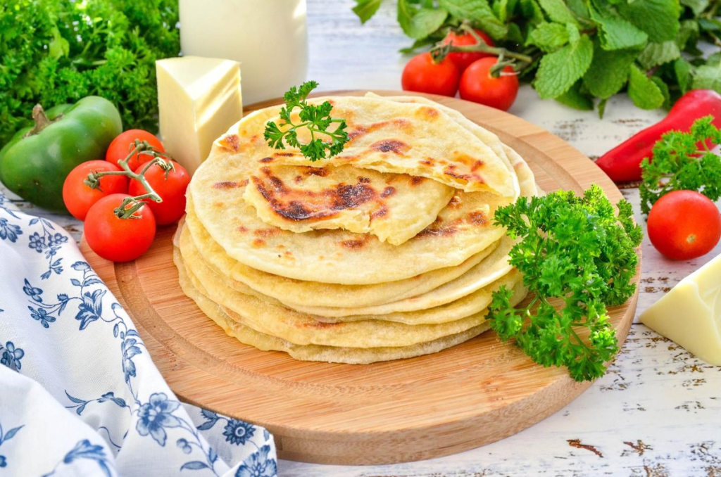 Лепешки с сулугуни на сковороде